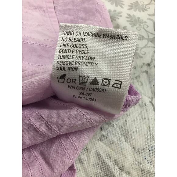 Woolrich Lavender Women's Button Up Shirt Size Large - Picture 7 of 7